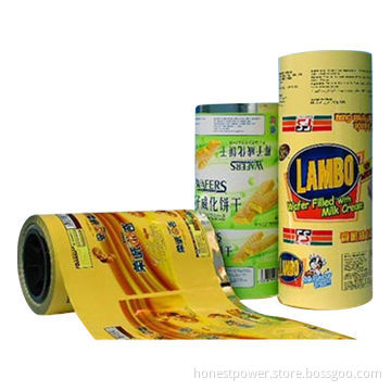 Food Packaging Film for Packing Snack, Customized Rotogravure Printings, Designs and Sizes Accepted